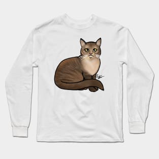 Cat - British Shorthair - Black and White Long Sleeve T-Shirt